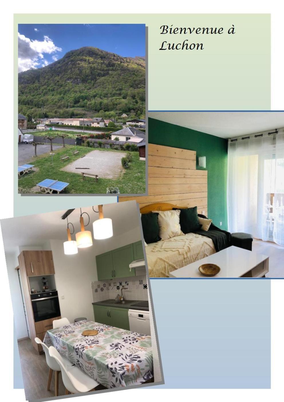 Appart T 3 Bagneres-De-Luchon Vue Montagne - Piscine Mi Juin ภายนอก รูปภาพ